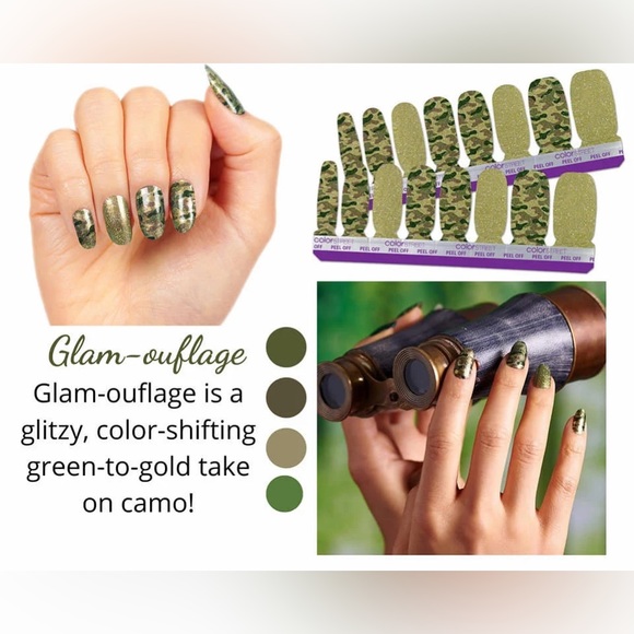 NEW in pkg color street glam-ouflage nail polish strips retired *ships next day* - Picture 8 of 9